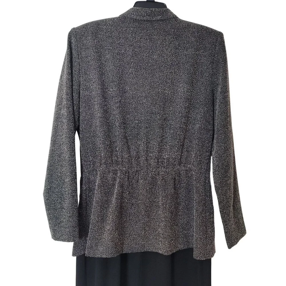 Julian Taylor Womens Two-Piece Suit Dress Size 14 Gray & Black Polyester Blend - Picture 8 of 14